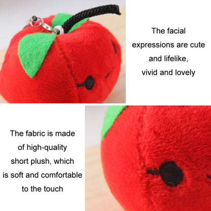 5pcs Cute Fruit And Vegetable Plush Bag Pendant Key Chain, Size: 10cm(Apple) - Key Rings by buy2fix | Online Shopping UK | buy2fix