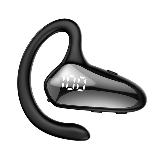 YX02 With Digital Display Hanging Ear Bone Conduction Bluetooth Headset(Grey) - Bluetooth Earphone by buy2fix | Online Shopping UK | buy2fix