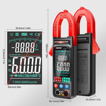 ANENG Large Screen Multi-Function Clamp Fully Automatic Smart Multimeter, Specification: ST212 Red DC Current - Consumer Electronics by ANENG | Online Shopping UK | buy2fix