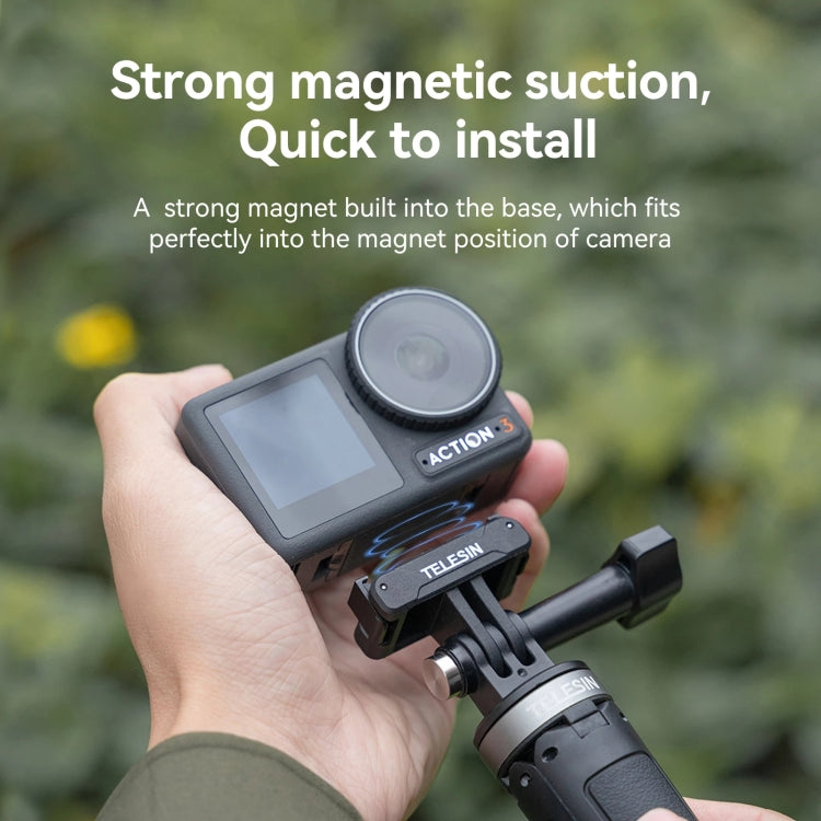 For DJI OSMO Action 3 TELESIN Magnetic Two Claw Adapter Action Camera Accessories - DJI & GoPro Accessories by TELESIN | Online Shopping UK | buy2fix