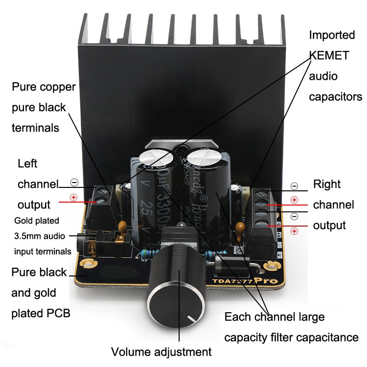 TDA7377 DIY Speaker Power Amplifier Module 12V Dual Channel Stereo 30Wx2 Car Power Amplifier Board - Consumer Electronics by buy2fix | Online Shopping UK | buy2fix