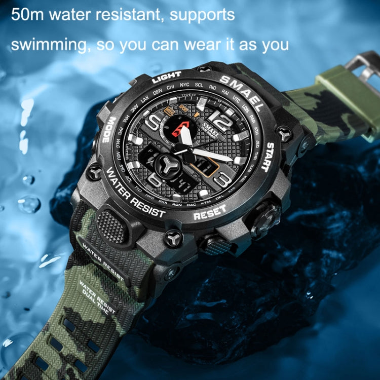 SMAEL 1545D Chronograph Calendar Alarm Clock Night Light Waterproof Watch Outdoor Men Watch(Red) - Sport Watches by SMAEL | Online Shopping UK | buy2fix