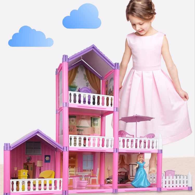 DSJ55-2 126pcs/set Children Passing Domestic Toy Doll House Princess Castle Set Simulation Disguise House - Pretend Play Toys by buy2fix | Online Shopping UK | buy2fix
