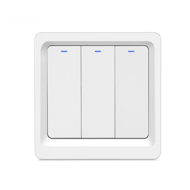 Tuya ZigBee Smart Single-fire Zero-fire Sharing Switch Phone Control Voice Panel EU Plug, Spec: 3 Buttons - Consumer Electronics by buy2fix | Online Shopping UK | buy2fix