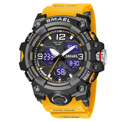 SMAEL 8008 Outdoor Sports Multifunctional Waterproof Luminous Men Watch(Orange) - LED Digital Watches by SMAEL | Online Shopping UK | buy2fix