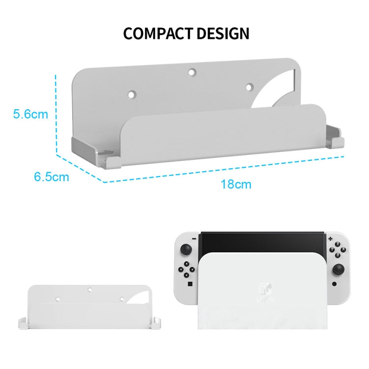 For Switch OLED Game Console JYS Wall Hanging Holder Bracket(Black) - Holder by JYS | Online Shopping UK | buy2fix