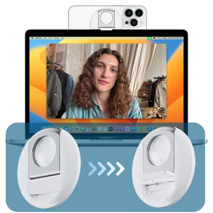 Magnetic Finger Ring Holder For MagSafe Phone MacBook Camera Mount Stand(White) - Ring Holder by buy2fix | Online Shopping UK | buy2fix