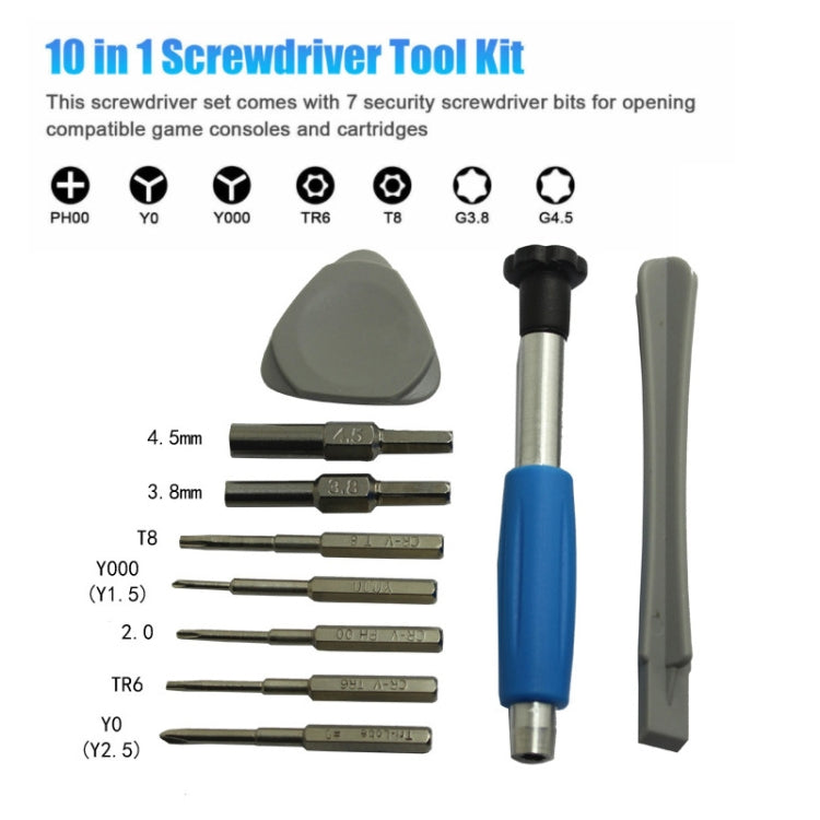 For Nintendo Switch PSP/GBA/DS/3DS 10 In 1 Repair Tool Kit Screwdriver Set - Repair & Spare Parts by buy2fix | Online Shopping UK | buy2fix