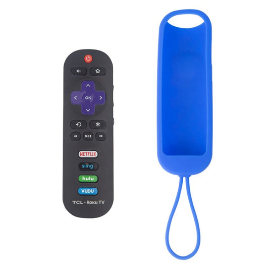 For TCL Roku RC280/RC282 2pcs Oval Remote Control Silicone Case(Sea Blue) - Consumer Electronics by buy2fix | Online Shopping UK | buy2fix