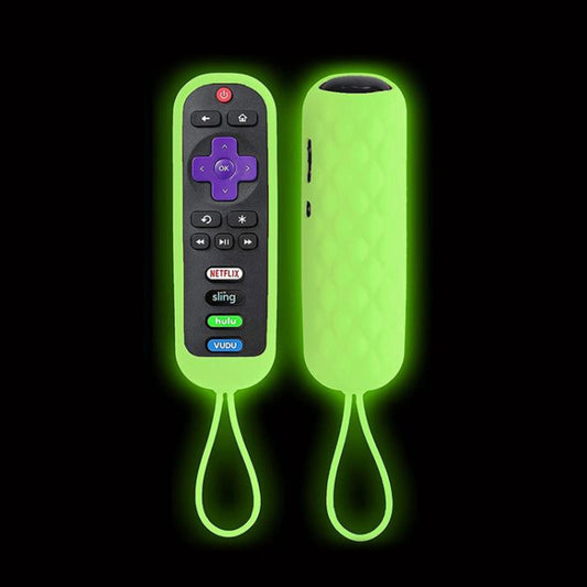For TCL Roku RC280/RC282 2pcs Oval Remote Control Silicone Case(Luminous Green) - Consumer Electronics by buy2fix | Online Shopping UK | buy2fix