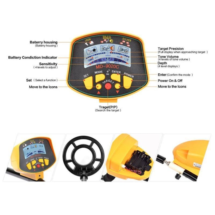 MD9020C High Sensitivity LCD Display Metal Detector - Consumer Electronics by buy2fix | Online Shopping UK | buy2fix