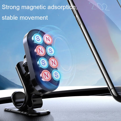 D6 360-degree Rotating Magnetic Suction Car Mobile Phone Holder(Black) - In Car by buy2fix | Online Shopping UK | buy2fix