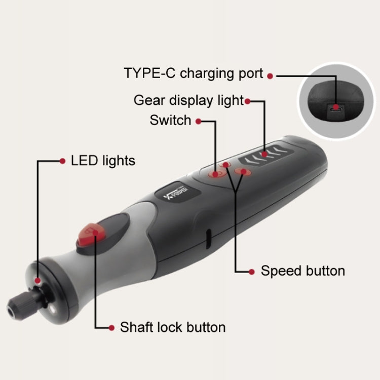 X-Power Handheld Rechargeable Polishing Electric Grinder(KMD522-P49B) - Abrasive Tools & Accessories by X-power | Online Shopping UK | buy2fix