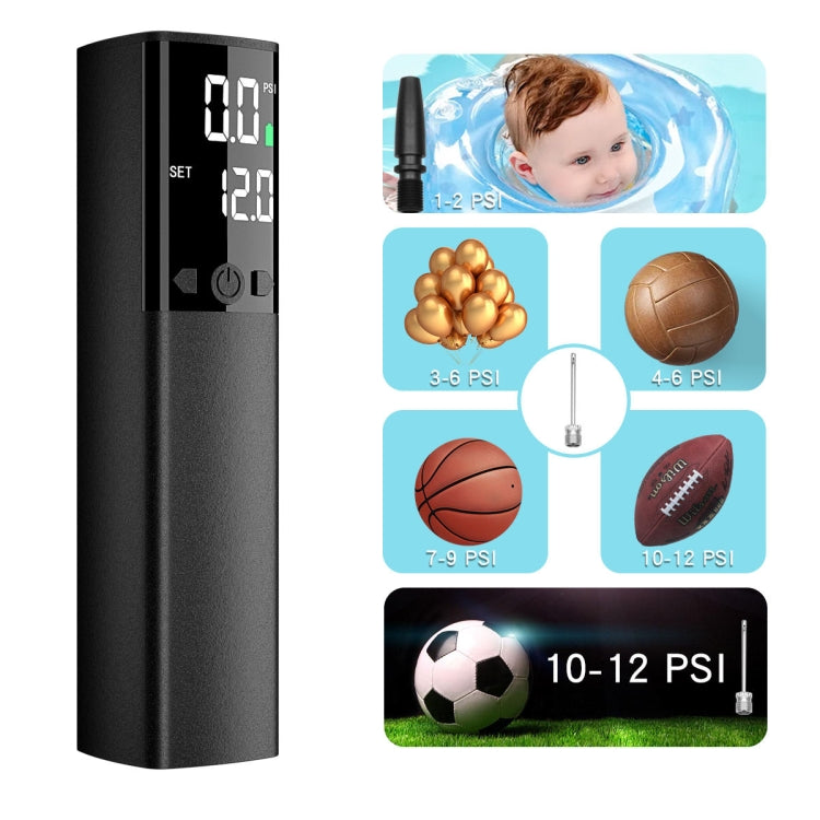 AP-04 Wireless Electric Air Pump With LCD Display For Football Basketball(Black) - Bicycle Locks & Bicycle Pumps by buy2fix | Online Shopping UK | buy2fix