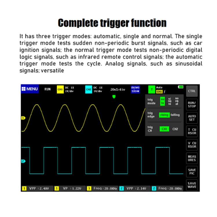 FNIRSI 1013D 1GS Sampling Dual Channel 100M Bandwidth Digital Oscilloscope, US Plug(English) -  by FNIRSI | Online Shopping UK | buy2fix