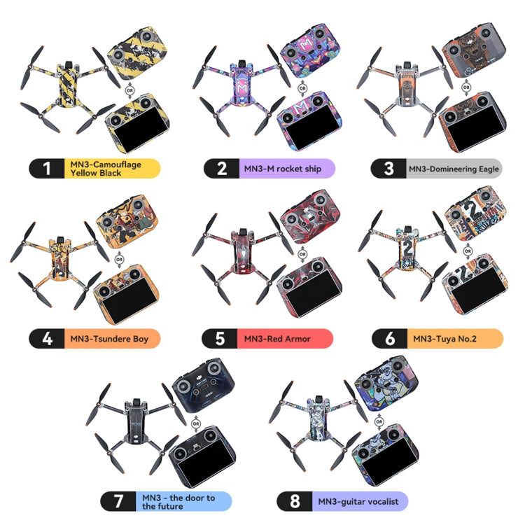 For DJI Mini 3 Pro Remote Control Body Sticker ,Spec: RC With Screen(Rocket Ship) - Stickers by RCSTQ | Online Shopping UK | buy2fix