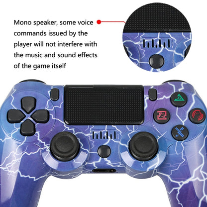 For PS4 Wireless Bluetooth Game Controller With Light Strip Dual Vibration Game Handle(Flame) - Gamepads by buy2fix | Online Shopping UK | buy2fix
