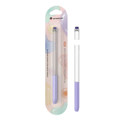 For Apple Pencil 2 AhaStyle PT-LC05 Jelly Style Translucent Silicone Protective Pen Case(Pink) - Pencil Accessories by AhaStyle | Online Shopping UK | buy2fix