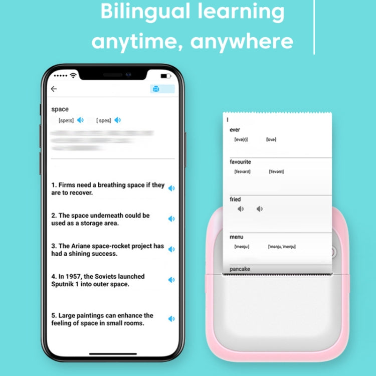 A31 Bluetooth Handheld Portable Self-adhesive Thermal Printer, Color: Pink+3 Rolls Colored Paper - Printer by buy2fix | Online Shopping UK | buy2fix