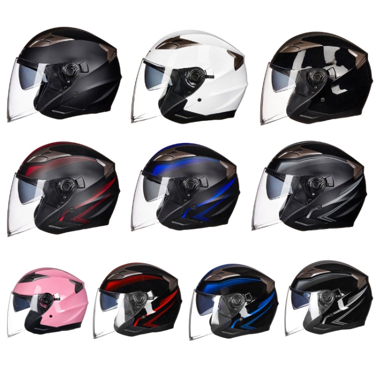 GXT 708 Electric Vehicle Dual Lens Helmet Four Seasons Safety Helmet, Size: L(Matt Black Gray) - Helmets by GXT | Online Shopping UK | buy2fix