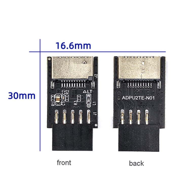 USB 2.0 Front Panel Header USB 9pin To USB 2.0 Type-E Internal Adapter - Add-on Cards by buy2fix | Online Shopping UK | buy2fix