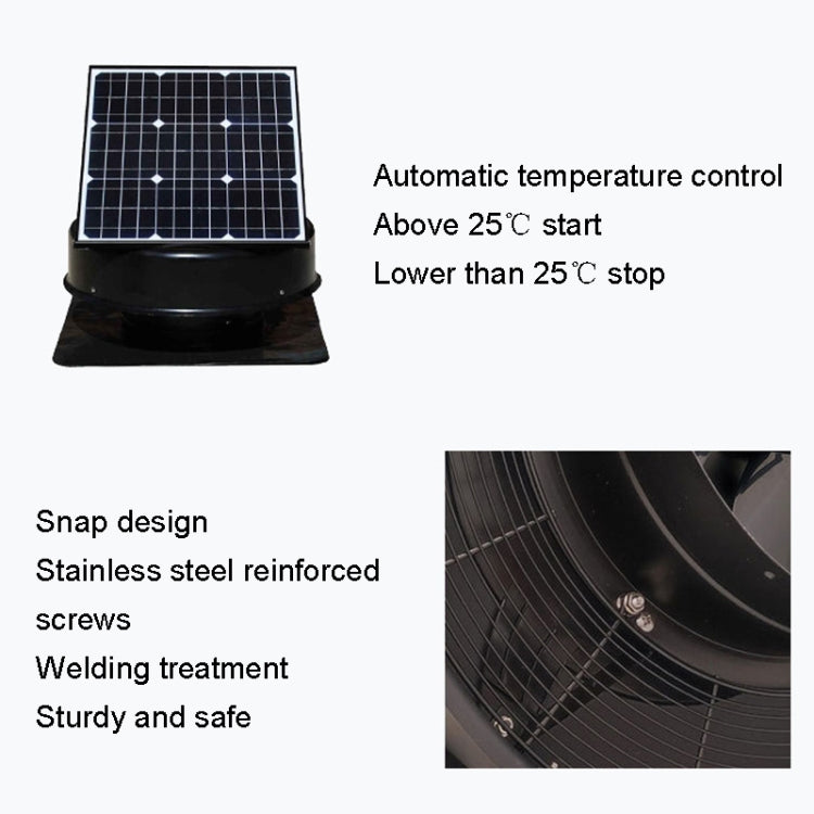 SRVF-320 Solar Roof Exhaust Fan Aluminum Alloy Exhaust Switching Fan Negative Pressure Fan - Others by buy2fix | Online Shopping UK | buy2fix