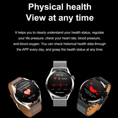 Sports Health Monitoring Waterproof Smart Call Watch With NFC Function, Color: Silver-Red Silicone - Smart Watches by buy2fix | Online Shopping UK | buy2fix