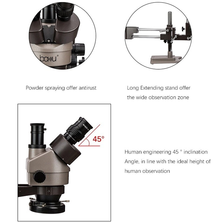Batu BA-010T Electronic Microscopy Jewelry Appraisal Mobile Phone Circuit Board Repair Jade Magnifying Glass(EU Plug 220V) - Digital Microscope by BAKU | Online Shopping UK | buy2fix