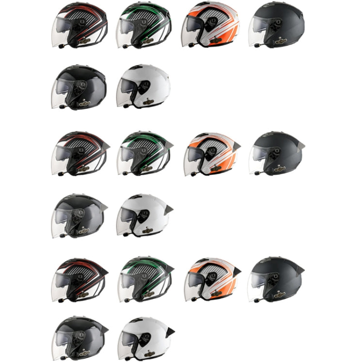 KUQIBAO Motorcycle Smart Bluetooth Sun Protection Double Lens Safety Helmet, Size: M(White+Black Tail) - Helmets by KUQIBAO | Online Shopping UK | buy2fix