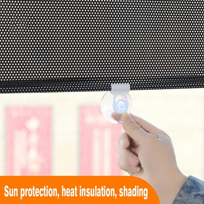 58x125cm Mesh Black Suction Cup Telescopic Car Sun Protection Blackout Curtain - Window Foils & Solar Protection by buy2fix | Online Shopping UK | buy2fix