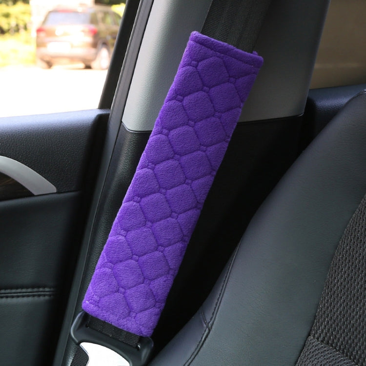 Car Seat Belt Protector Soft Extended Shoulder Pads, Color: Purple Square - Seat Belts & Padding by buy2fix | Online Shopping UK | buy2fix