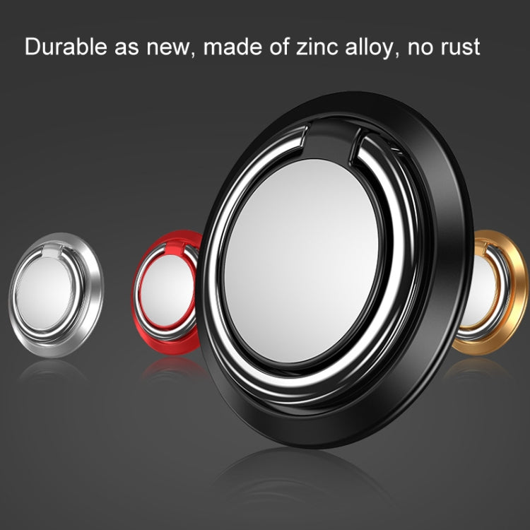 5pcs Car Magnetic Metal Ring Buckle Mobile Phone Holder(Black) - Ring Holder by buy2fix | Online Shopping UK | buy2fix