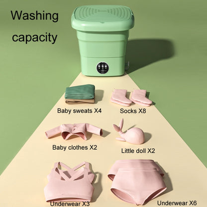 4.5L Mini Portable Folding Household Washing Machine Underwear Washer, Color: Fruit Pink + Blue light antibacterial(EU Plug) - Washing Machines & Accessories by buy2fix | Online Shopping UK | buy2fix