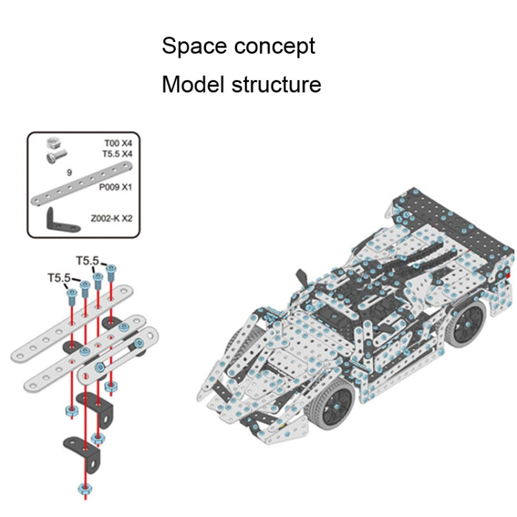 Assembly Metal Car Model Intelligence Handmade Assembly Toy Building Block - Building Blocks by buy2fix | Online Shopping UK | buy2fix