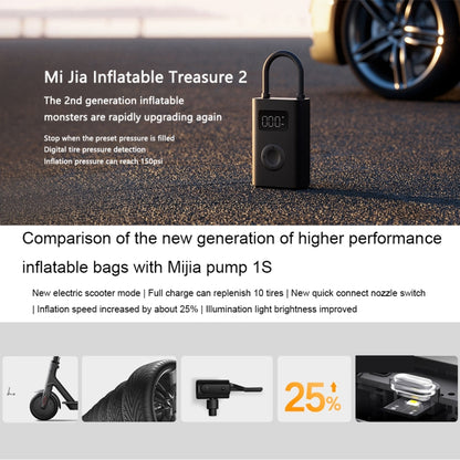 Xiaomi Mijia Portable Universal Car Air Pump Bicycle Tire Pump Electric Air Compressor(Air Pump 2) - Inflatable Pump by Xiaomi Mijia | Online Shopping UK | buy2fix