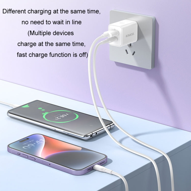 ROMOSS PD20W Fast Charger For Apple/Huawei And Xiaomi, CN Plug, Style: Double-port - USB Charger by ROMOSS | Online Shopping UK | buy2fix