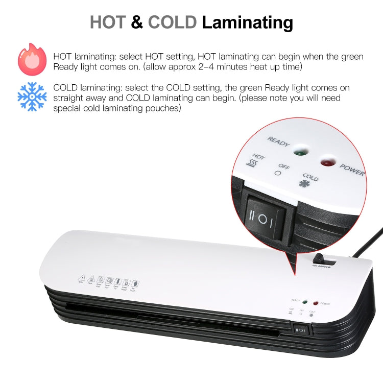 Osmile SL299 A4 Laminator Machine Set With 15 Laminating Pouches Paper Cutter Corner Rounder(UK Plug) - Photo Film Covering Machine by Osmile | Online Shopping UK | buy2fix