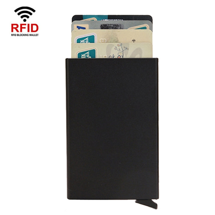 RFID Short Metal Card Case Credit Card Holder Wallet(Black) - Antimagnetic RFID Package by buy2fix | Online Shopping UK | buy2fix