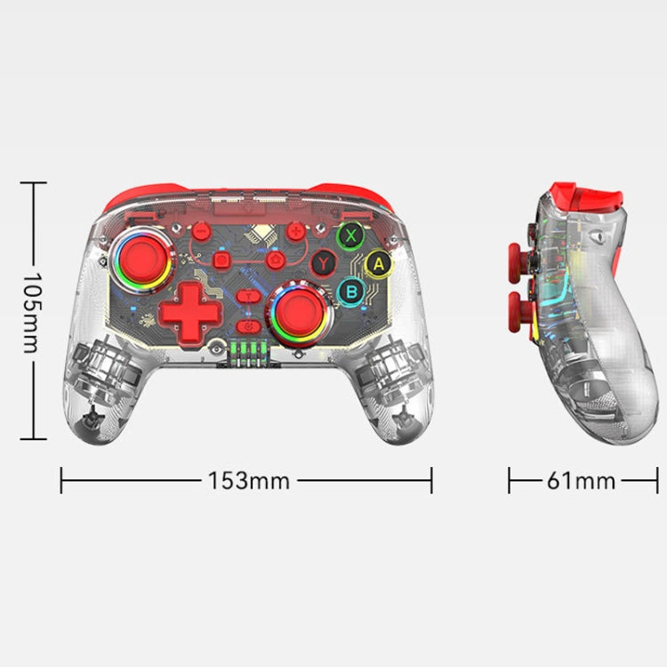 For PS3 / PS4 Dual Vibration Wireless Gamepad With RGB Lights(Red) - Gamepads by buy2fix | Online Shopping UK | buy2fix