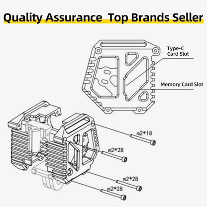 For DJI O3 AIR UNIT Camera Module Case Frame CNC Cage Holder - Other Accessories by buy2fix | Online Shopping UK | buy2fix