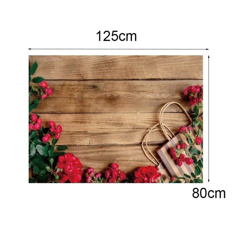 1.25x0.8m Wood Grain Flower Branch Props 3D Simulation Photography Background Cloth, Style: C-4032 - Wood Floor by buy2fix | Online Shopping UK | buy2fix