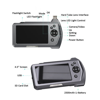 TESLONG NTS450A 4.5-inch Screen Industrial Handheld Endoscope with Light, Speci: 7.6mm Lens-5m -  by TESLONG | Online Shopping UK | buy2fix