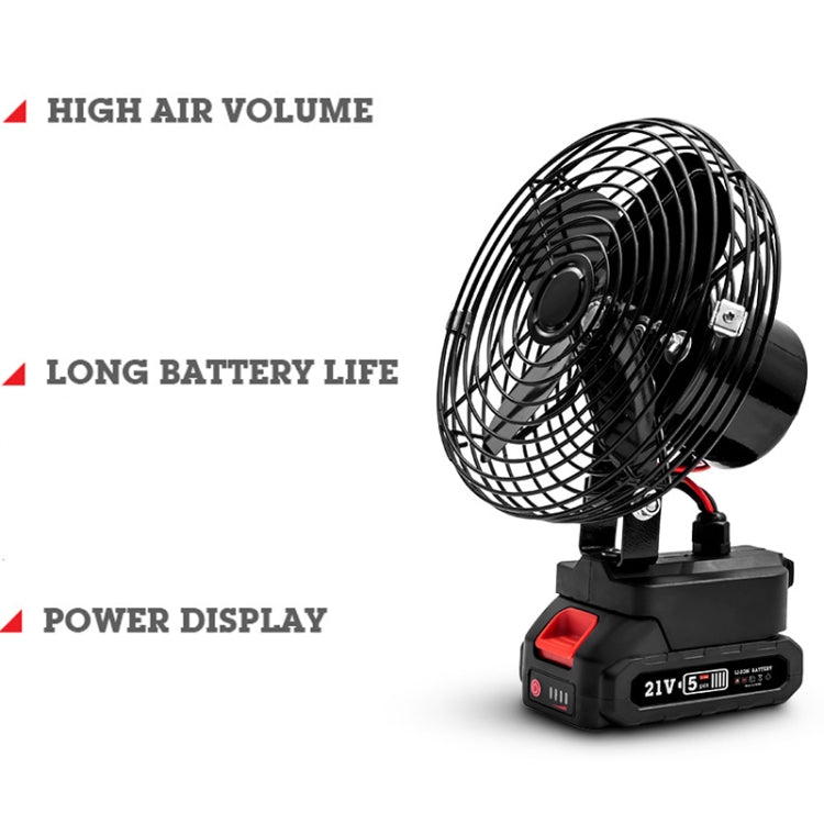 HILDA Portable Powerful Fan Outdoor Hair Dryer, With US Plug Adaptor, Style: 6 inch With 2 Battery(1500mAh) - Electric Fans by HILDA | Online Shopping UK | buy2fix