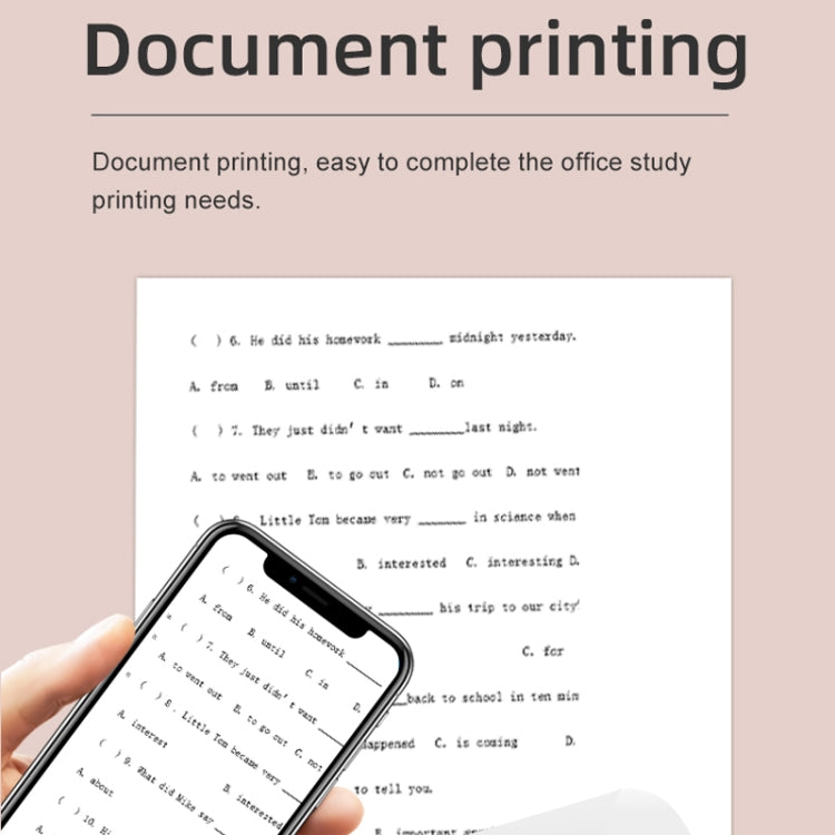 X6 200DPI Student Homework Printer Bluetooth Inkless Pocket Printer Pink Printing Paper x5 - Printer by buy2fix | Online Shopping UK | buy2fix