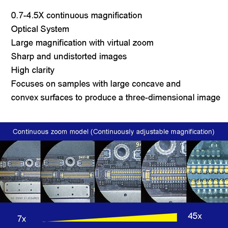 MECHANIC MC-75TB1 Trinocular Stereo Microscope Industrial Grade Can Connect To HD Display - Digital Microscope by MECHANIC | Online Shopping UK | buy2fix