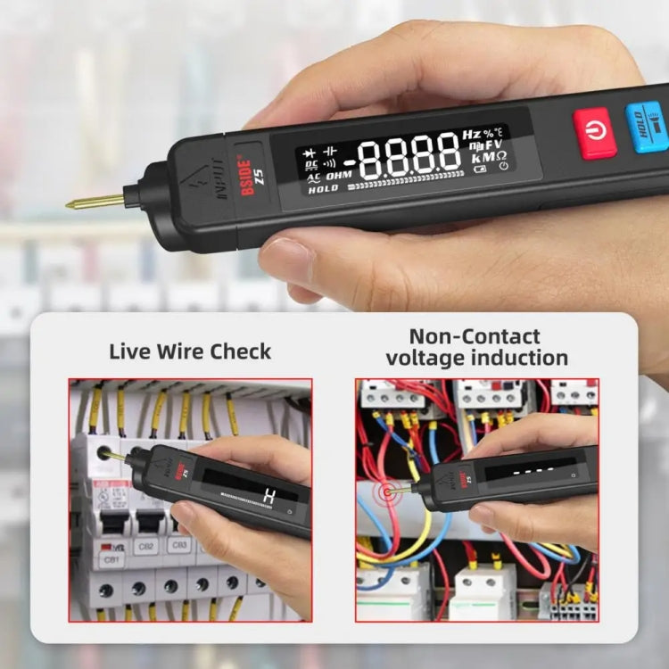 BSIDE Z5 Smart Pen Multimeter Backlight LCD 6000 Counts Auto Voltage Detector - Digital Multimeter by BSIDE | Online Shopping UK | buy2fix