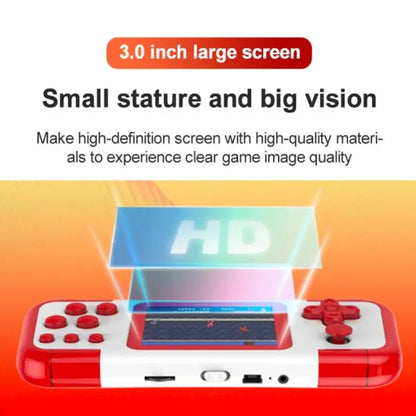 A12 3.0-inch HD Colorful Screen Retro Handheld Game Console with 666 Built-in Games, Model: Double Red Blue - Pocket Console by buy2fix | Online Shopping UK | buy2fix