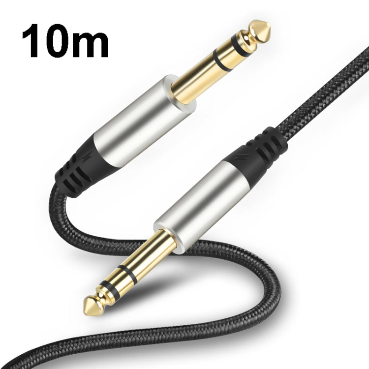 10m Audio Mixing Console Amplifier Drum Connection Cable 6.35MM Male To Male Audio Cable 28AWG OD4.0MM(Silver) - Microphone Audio Cable & Connector by buy2fix | Online Shopping UK | buy2fix