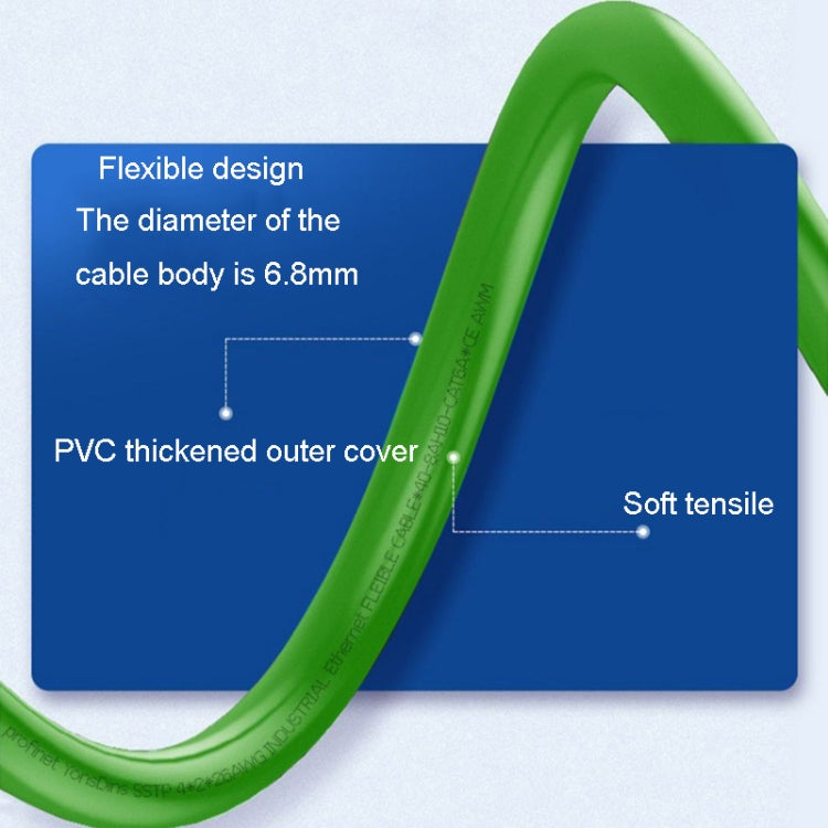 15m CAT6 Double Shielded Gigabit Industrial Cable Vibration-Resistant And Highly Flexible Drag Chain Cable - Lan Cable and Tools by buy2fix | Online Shopping UK | buy2fix