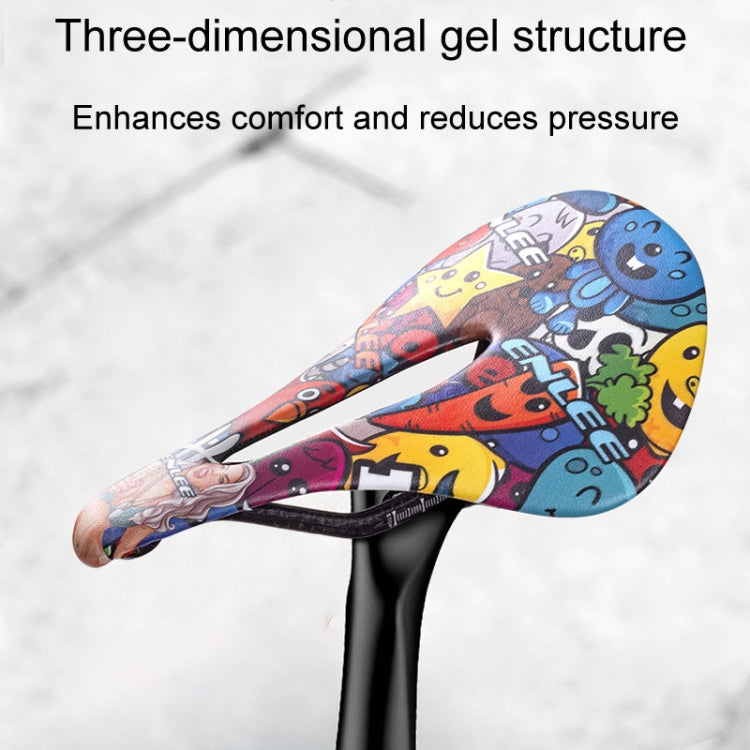 ENLEE E-ZD412 Bicycle Carbon Fiber Cushion Outdoor Riding Mountain Bike Saddle, Style: Donut - Bicycle Saddle by ENLEE | Online Shopping UK | buy2fix